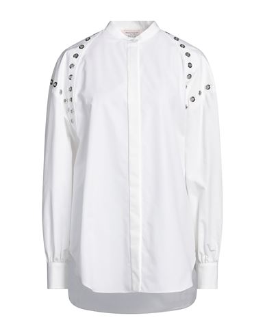 Alexander Mcqueen Woman Shirt Ivory Size 6 Cotton In White