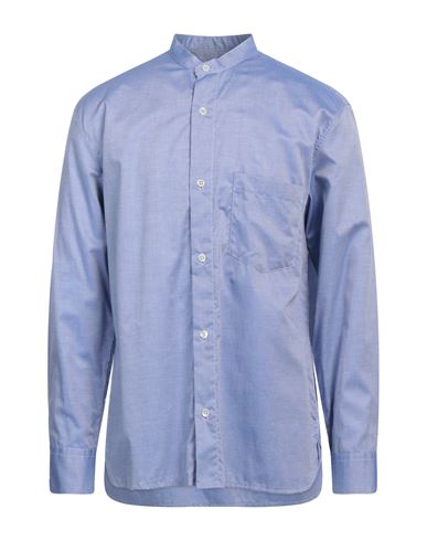 Aglini Man Shirt Blue Size 15 Cotton