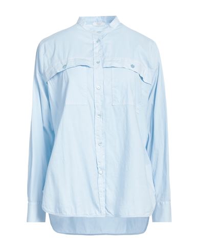 Peserico Easy Woman Shirt Sky Blue Size 6 Cotton, Elastane