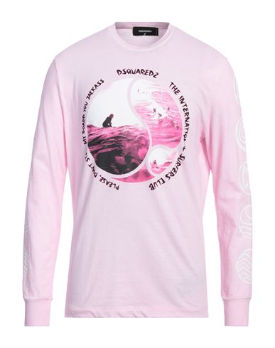 Dsquared2 Man T-shirt Pink Size M Cotton
