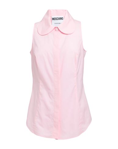 Shop Moschino Woman Shirt Pink Size 10 Cotton, Elastane