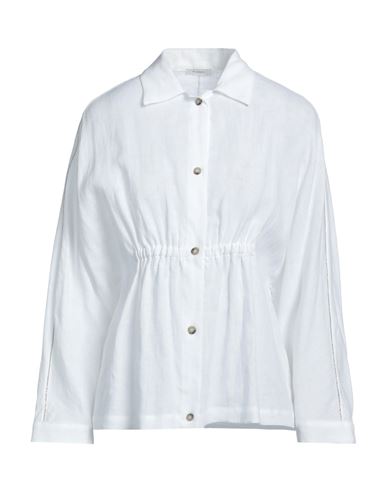 Peserico Woman Shirt White Size 6 Linen