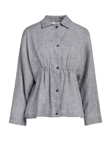 Peserico Woman Shirt Grey Size 4 Linen
