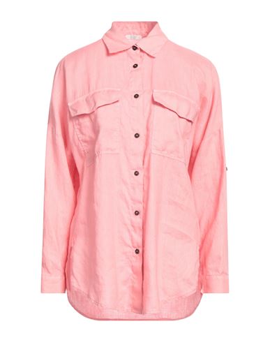 Peserico Easy Woman Shirt Pink Size 10 Linen