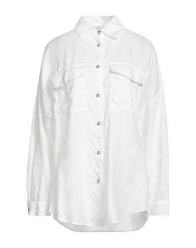 Peserico Easy Woman Shirt White Size 16 Linen