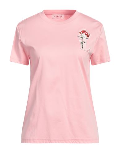 Lanvin Woman T-shirt Pink Size S Cotton, Polyester, Viscose