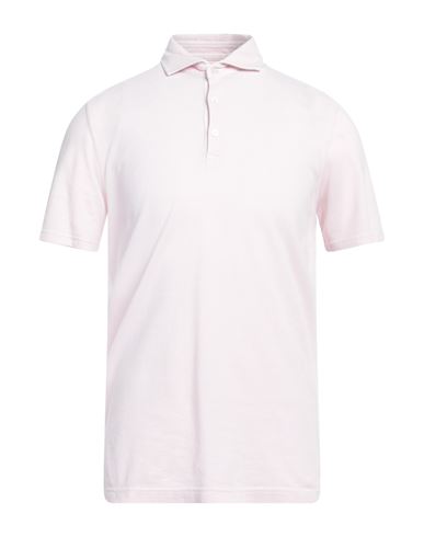 FEDELI FEDELI MAN POLO SHIRT LIGHT PINK SIZE 40 COTTON