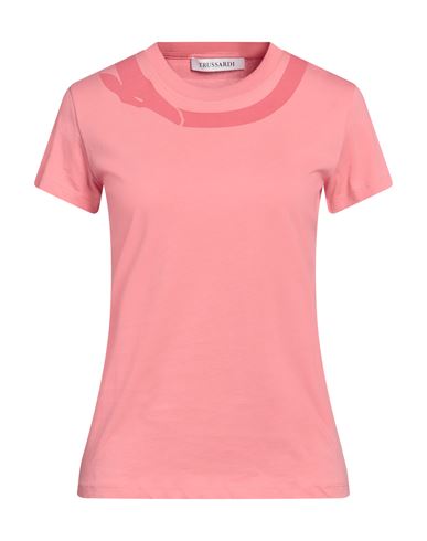 Shop Trussardi Woman T-shirt Salmon Pink Size S Cotton