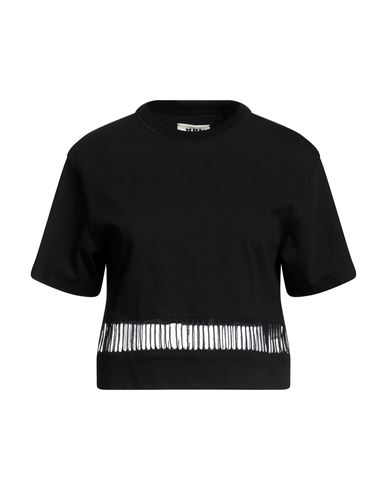 Maison Rabih Kayrouz Woman T-shirt Black Size L Cotton
