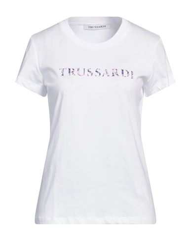 Shop Trussardi Woman T-shirt White Size M Cotton