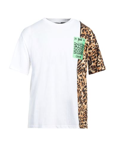 Just Cavalli Man T-shirt White Size Xxl Cotton