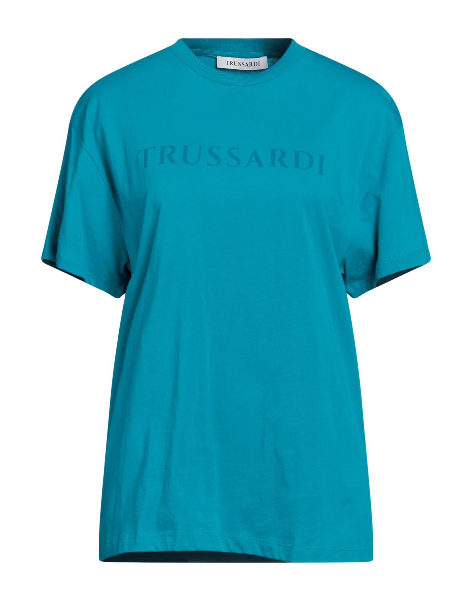 《セール開催中》TRUSSARDI レディース T シャツ ターコイズブルー XS コットン 100%