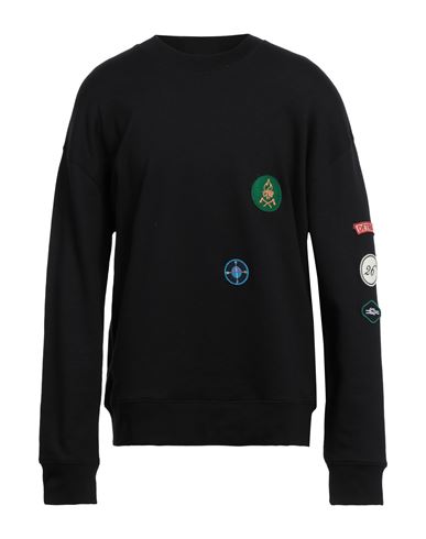 Raf Simons Man Sweatshirt Black Size S Cotton, Polyamide