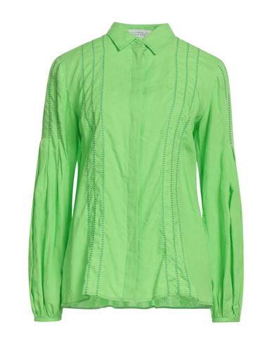 Shop Gabriela Hearst Woman Shirt Green Size 10 Linen