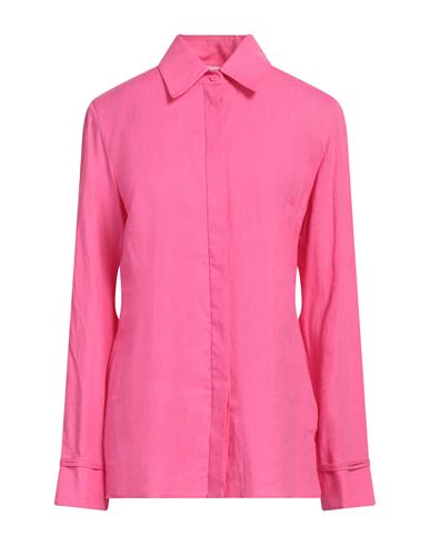 Shop Gabriela Hearst Woman Shirt Fuchsia Size 8 Linen In Pink