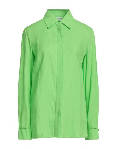 Shop Gabriela Hearst Woman Shirt Light Green Size 8 Linen