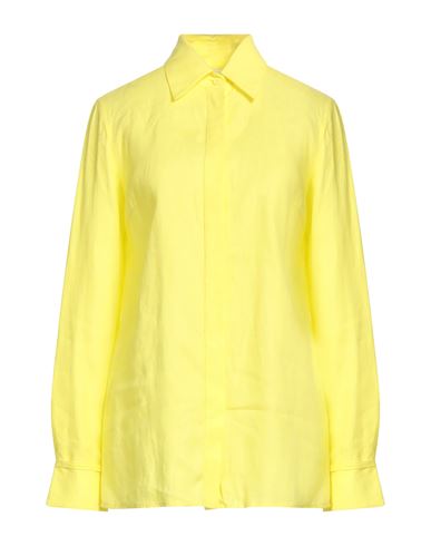 Shop Gabriela Hearst Woman Shirt Yellow Size 8 Linen