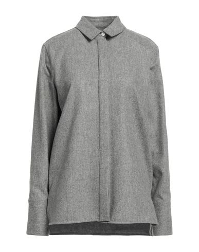 Jil Sander Woman Shirt Grey Size 10 Wool, Polyamide