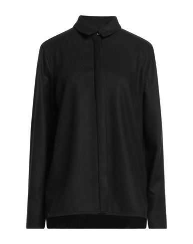 Jil Sander Woman Shirt Black Size 4 Wool, Polyamide