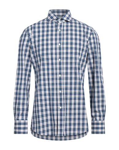 Brunello Cucinelli Man Shirt Navy Blue Size 3xl Cotton In Navy Blue