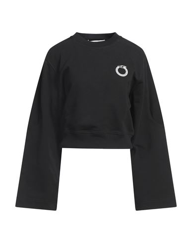 Trussardi Woman Sweatshirt Black Size Xl Cotton