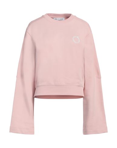 Trussardi Woman Sweatshirt Blush Size Xl Cotton In Pink