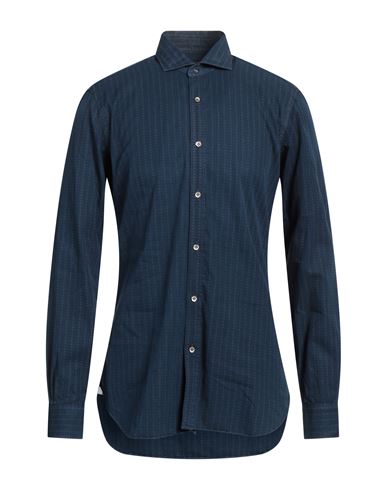 Barba Napoli Man Shirt Blue Size 15 ½ Cotton