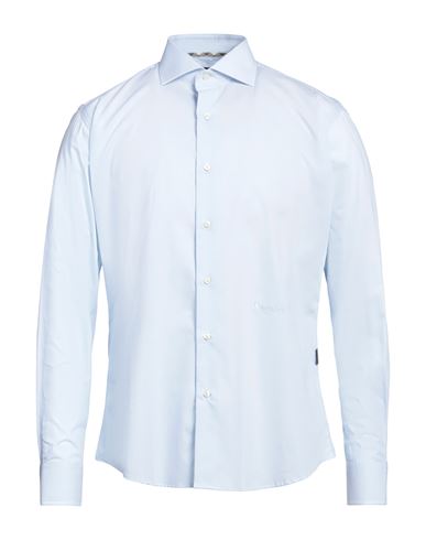 Shop Aquascutum Man Shirt Sky Blue Size 17 Cotton