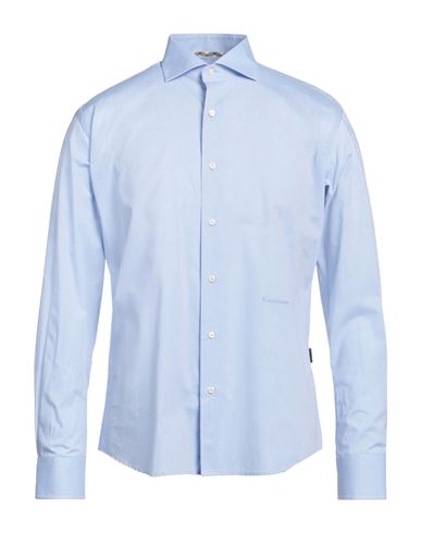 Shop Aquascutum Man Shirt Light Blue Size 17 Cotton