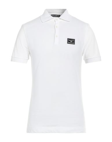 DOLCE & GABBANA DOLCE & GABBANA MAN POLO SHIRT WHITE SIZE 38 COTTON