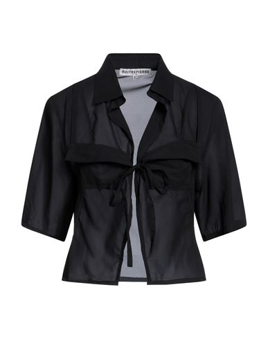 Maitrepierre Woman Shirt Black Size 8 Cotton, Silk