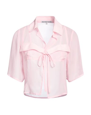 Maitrepierre Woman Shirt Pink Size 4 Cotton, Silk
