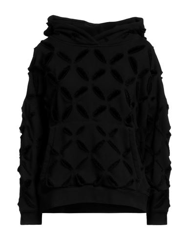 Versace Woman Sweatshirt Black Size 6 Cotton, Elastane