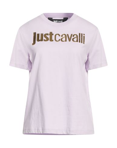 Just Cavalli Woman T-shirt Lilac Size L Cotton In Purple