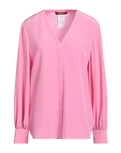 Max Mara Studio Woman Top Fuchsia Size 12 Silk In Pink