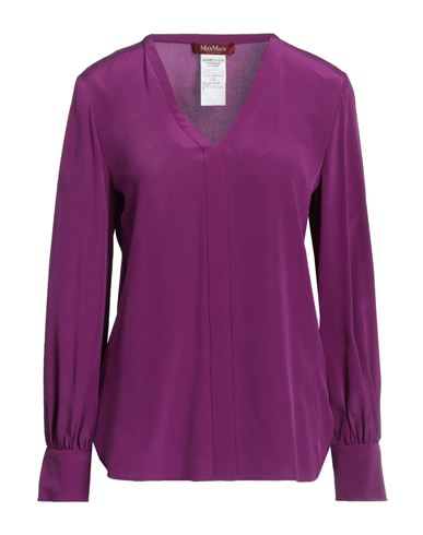 Max Mara Studio Woman Top Mauve Size 10 Silk In Purple
