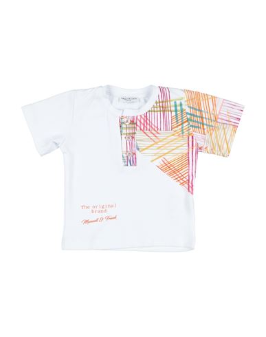 Shop Manuell & Frank Newborn Boy T-shirt White Size 3 Cotton, Elastane