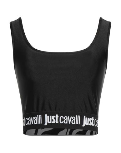 Just Cavalli Woman Top Black Size 10 Polyamide, Elastane