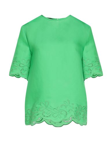 Boutique Moschino Woman Top Green Size 10 Viscose, Polyester, Cotton