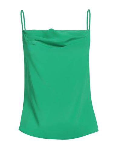 Suoli Woman Top Green Size 4 Acetate, Silk