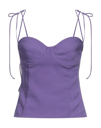 Suoli Woman Top Purple Size 6 Viscose, Polyester