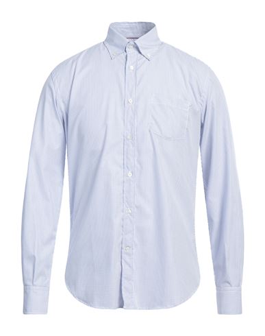 Brooksfield Man Shirt Navy Blue Size 16 Cotton