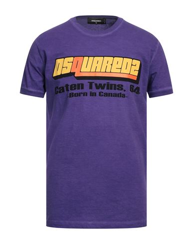 Dsquared2 Man T-shirt Purple Size L Cotton