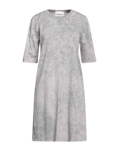 Brand Unique Woman Mini Dress Grey Size 2 Cotton In Gray