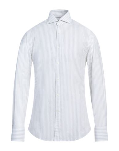Brunello Cucinelli Man Shirt Light Grey Size M Cotton, Linen