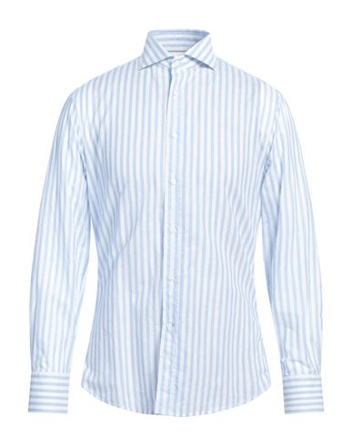 Brunello Cucinelli Man Shirt Sky Blue Size M Cotton, Linen