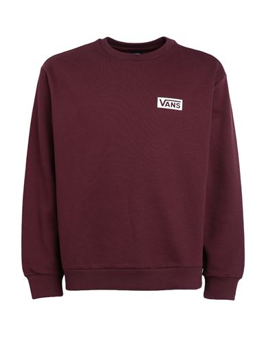 Vans Relaxed Fit Crew Man Sweatshirt Burgundy Size Xl Cotton In Red