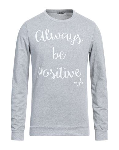 Njb New Job Brand Man Sweatshirt Grey Size M Cotton In Grey