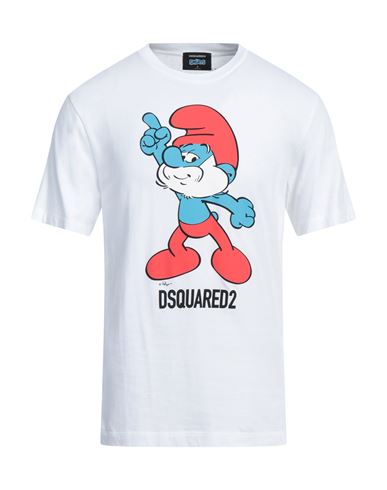 Dsquared2 Man T-shirt White Size L Cotton