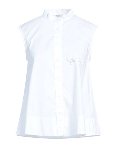 Peserico Woman Shirt White Size 6 Cotton, Elastane